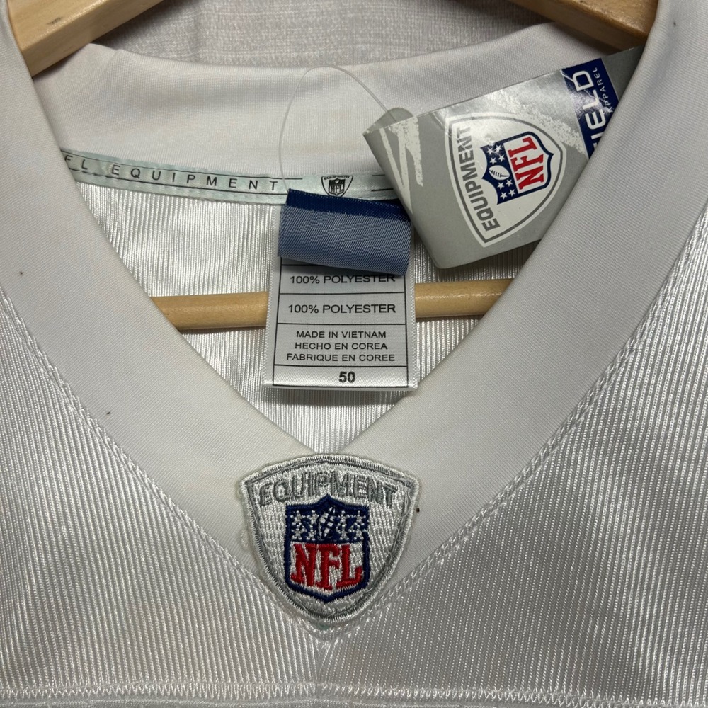 New York Jets Mark Sanchez Reebok NFL Jersey White Green Stitched Size 50 NEW - Picture 6 of 9